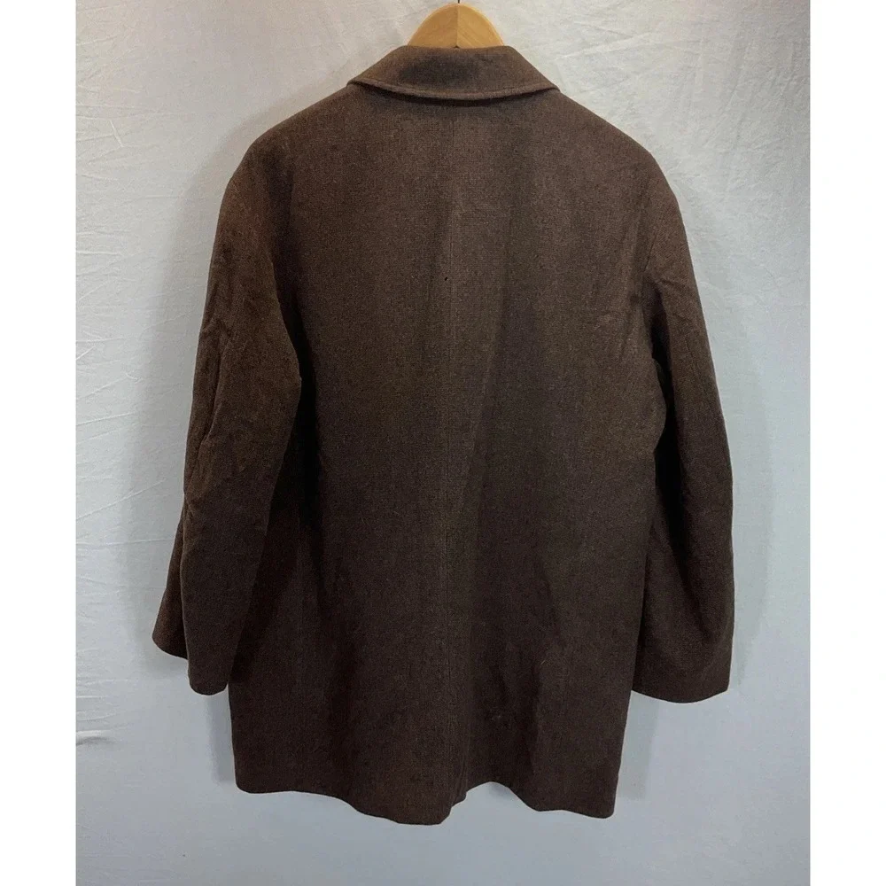 Ermenegildo Zegna Brown Tweed cashmere‎ blazer US 42 IT 52 Long Italy